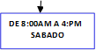 DE 8:00AM A 4:PM
SABADO
