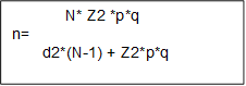 N* Z2 *p*q
n= 
       d2*(N-1) + Z2*p*q