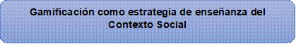 Gamificación como estrategia de enseñanza del Contexto Social